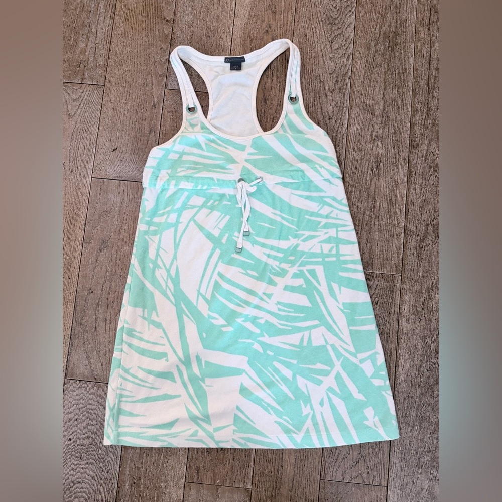 Armani Exchange Towel Cover Up Mini  Tank Top Dress Cruise Resort Beach Size M